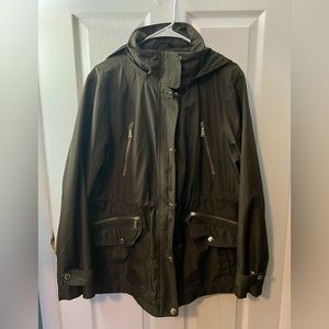 Michael Kors Olive Green Rain Jacket
